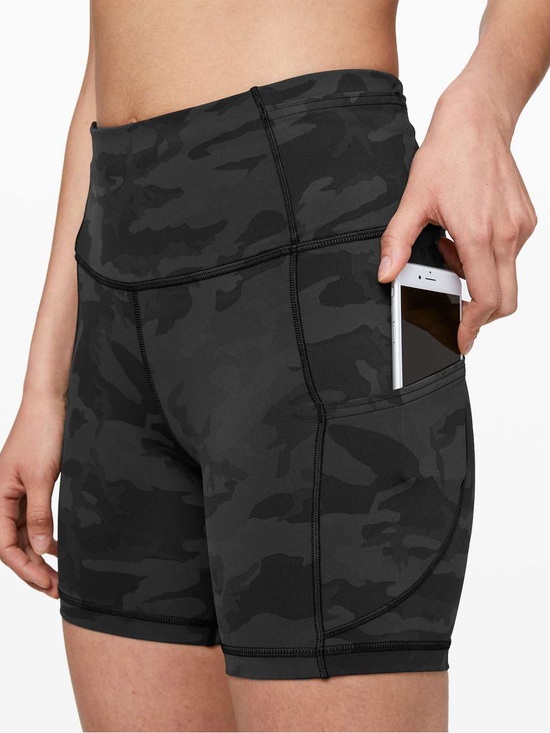 lululemon athletica Pants - Lululemon Fast And Free Short 6" Non-Reflective Incognito Camo Multi Grey Sz 8